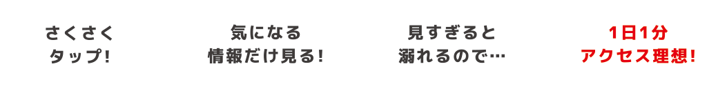 気になる情報だけを見る！